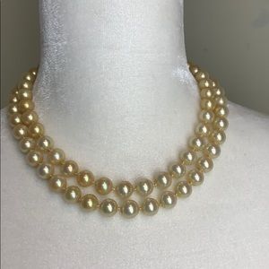 Vintage Ciner Double Strand Pearl Necklace